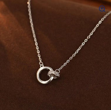 S925 Silver Mobius Double Ring Bracelet